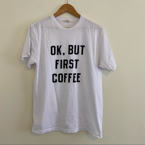 Brandy Melville ‘Ok, but first coffee’ graphic t-s - Picture 4 of 5